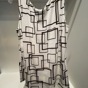 Chico's Travelers Brown and Cream Tank Top, Size 2